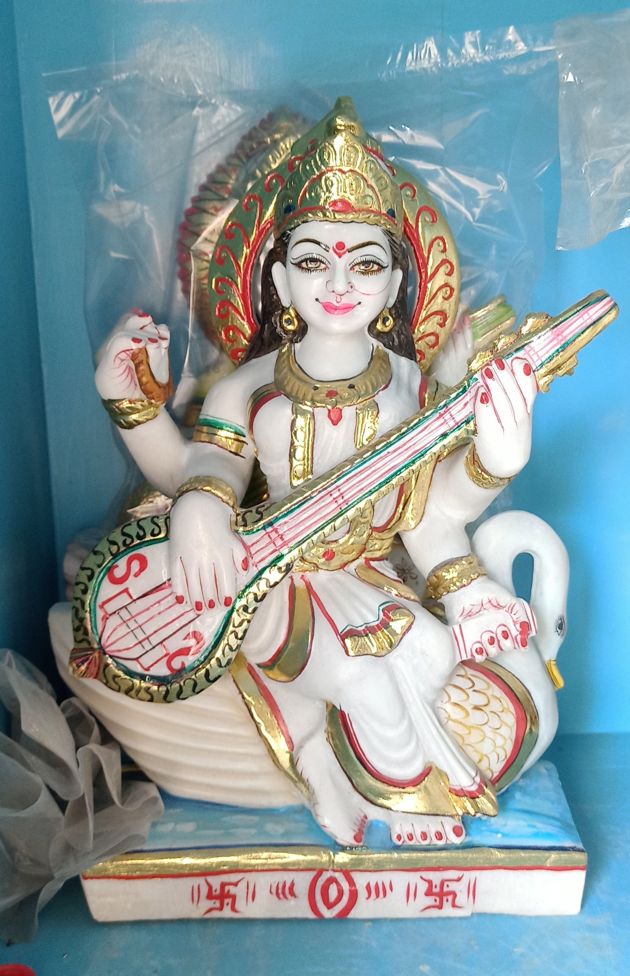Saraswati Mata marble statue collection